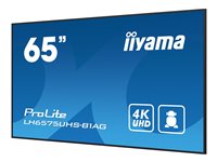iiyama ProLite Écran plat de signalisation numérique 163,8 cm (64.5") LCD Wifi 500 cd/m² 4K Ultra HD Noir Intégré dans le processeur Android 11 24/7 iiyama ProLite Écran plat de signalisation numérique 163,8 cm (64.5") LCD Wifi 500 cd/m² 4K Ultra HD Noir Intégré dans le processeur Android 11 24/7