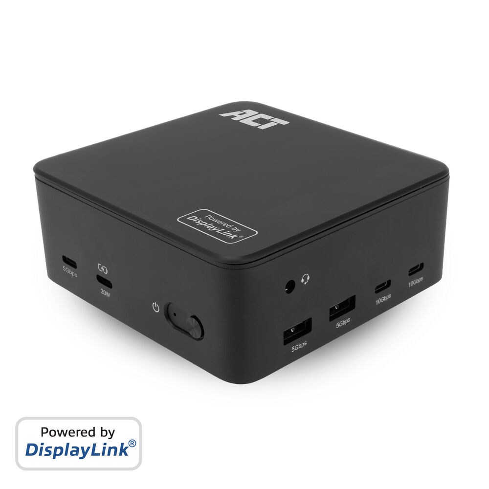 ACT Station d'accueil USB-C universelle 4K, pour 3 moniteurs HDMI/DisplayPort, DisplayLink