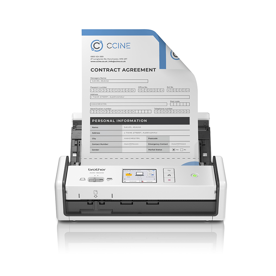 Brother ADS-1800W Scanner ADF 1200 x 1200 DPI A4 Blanc Brother ADS-1800W Scanner ADF 1200 x 1200 DPI A4 Blanc
