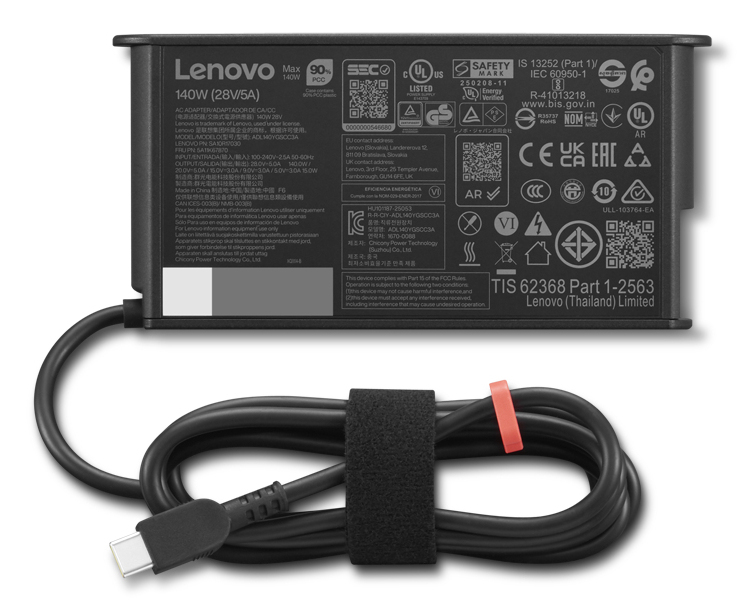 Lenovo 4X21U28818 adaptateur de puissance & onduleur Intérieure 140 W Noir