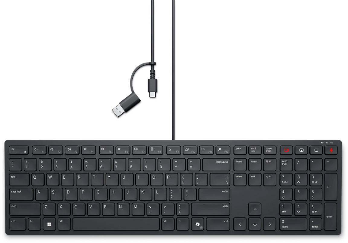 DELL KB525C clavier Bureau USB QWERTY Anglais britannique Noir DELL KB525C clavier Bureau USB QWERTY Anglais britannique Noir