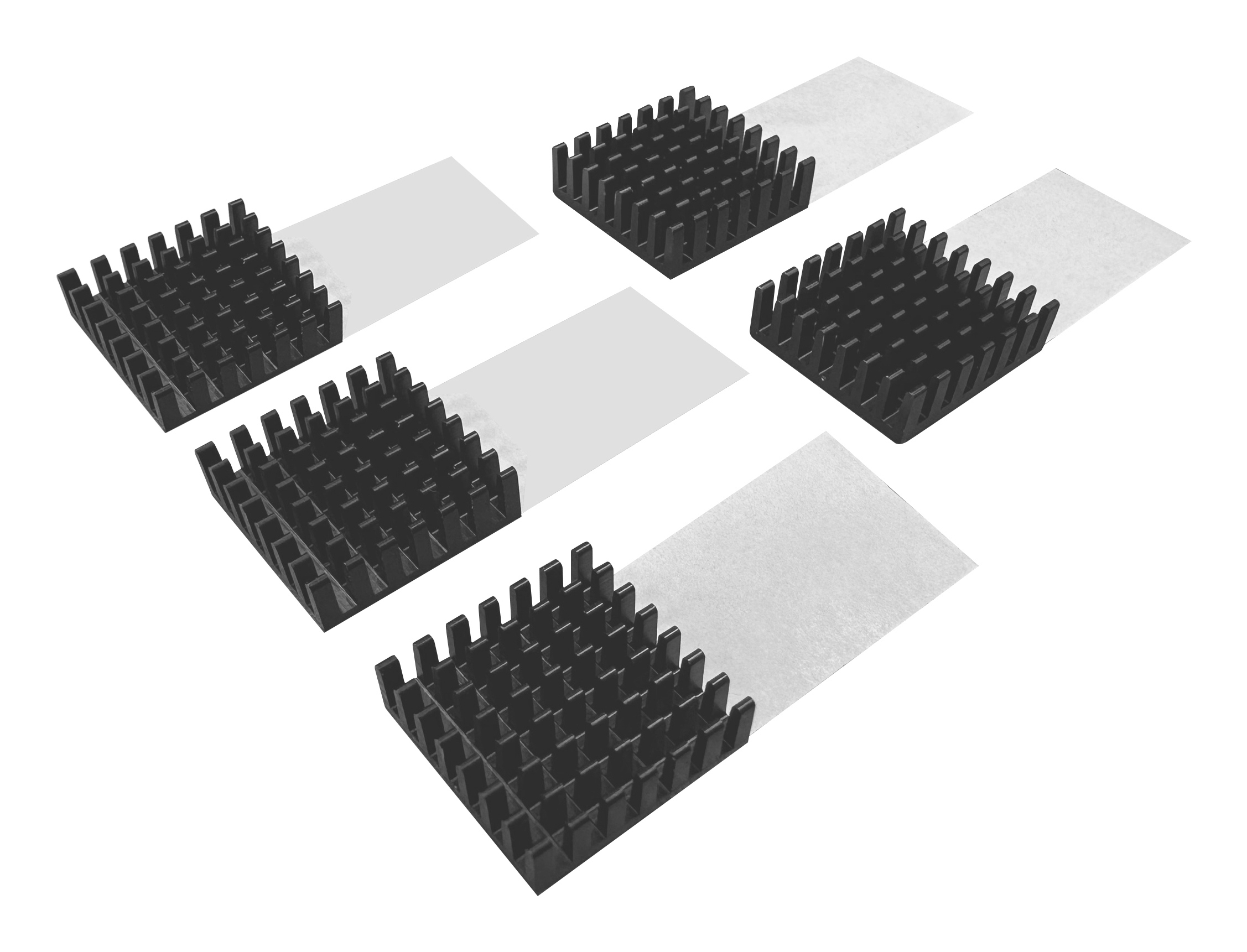 QNAP HS-M2SSD-07 système de refroidissement d’ordinateur M.2 NVMe SSD Dissipateur thermique/Radiateur Noir 5 pièce(s)