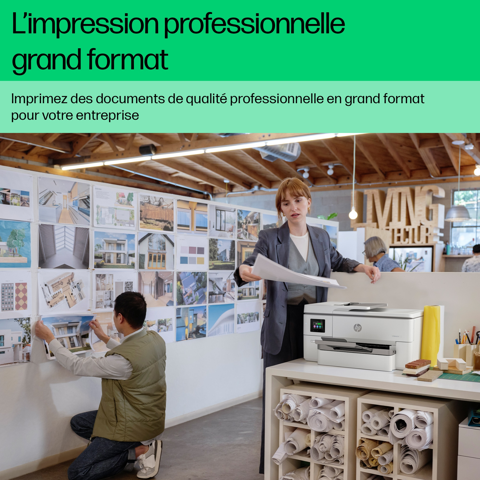 HP OfficeJet Pro Imprimante tout-en-un grand format HP 9720e, Couleur, Imprimante pour Petit bureau, Impression, copie, numérisation, HP+. Éligibilité HP Instant Ink. Sans fil. Impression recto-verso. Chargeur automatique de documents. Imprimer depuis un téléphone ou une tablette. Numérisation vers e-mail. Numérisation vers PDF. Écran tactile. Mode silencieux HP OfficeJet Pro Imprimante tout-en-un grand format HP 9720e, Couleur, Imprimante pour Petit bureau, Impression, copie, numérisation, HP+. Éligibilité HP Instant Ink. Sans fil. Impression recto-verso. Chargeur automatique de documents. Imprimer depuis un téléphone ou une tablette. Numérisation vers e-mail. Numérisation vers PDF. Écran tactile. Mode silencieux