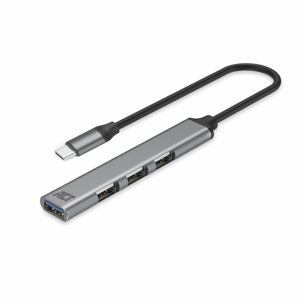 ACT AC6425 hub & concentrateur USB 3.2 Gen 1 (3.1 Gen 1) Type-C 5000 Mbit/s Gris ACT AC6425 hub & concentrateur USB 3.2 Gen 1 (3.1 Gen 1) Type-C 5000 Mbit/s Gris