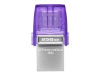 Kingston Technology DataTraveler microDuo 3C lecteur USB flash 256 Go USB Type-A / USB Type-C 3.2 Gen 1 (3.1 Gen 1) Acier inoxydable, Violet Kingston Technology DataTraveler microDuo 3C lecteur USB flash 256 Go USB Type-A / USB Type-C 3.2 Gen 1 (3.1 Gen 1) Acier inoxydable, Violet