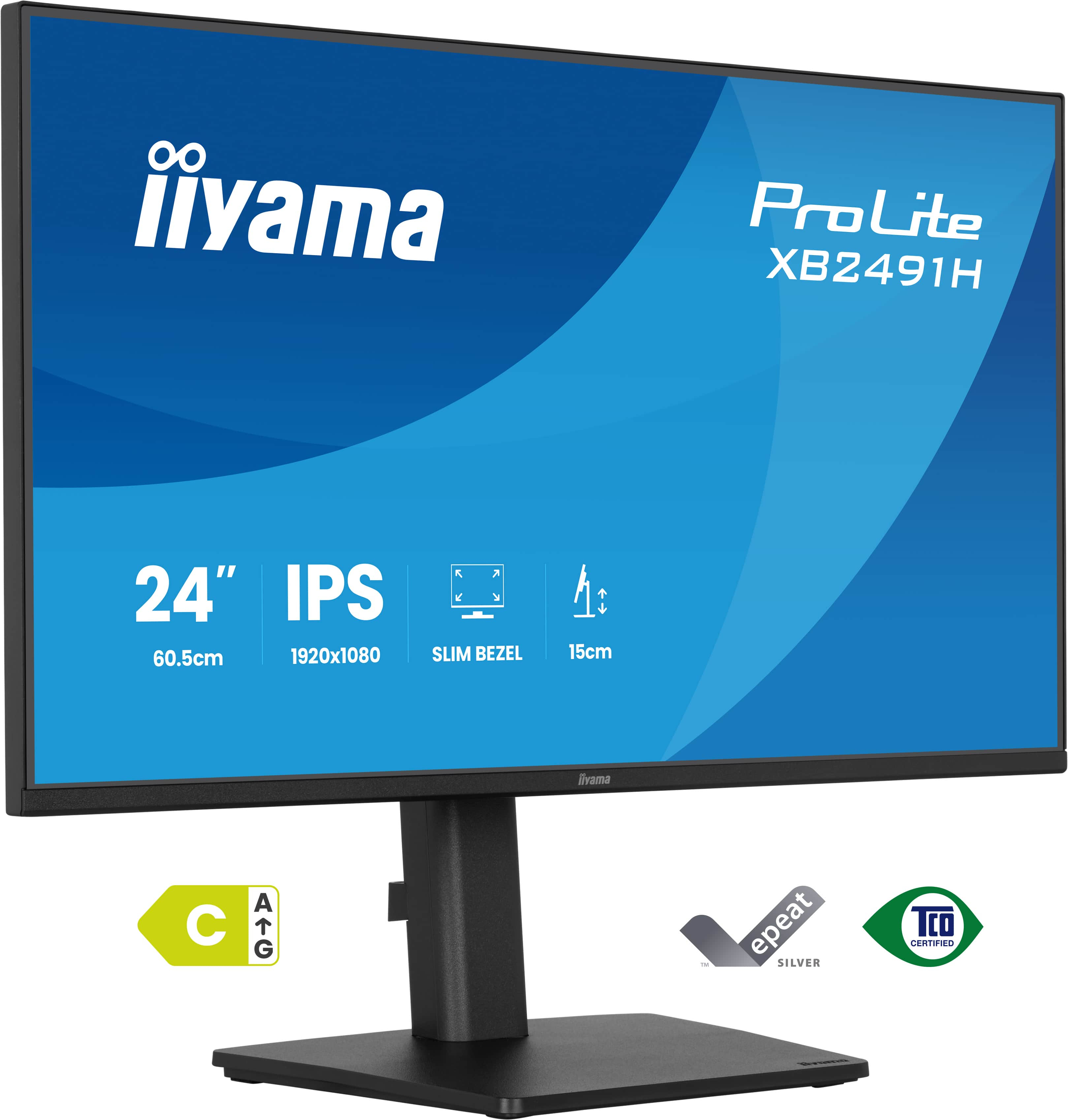 iiyama ProLite XB2491H-B1 écran plat de PC 60,5 cm (23.8") 1920 x 1080 pixels Full HD Noir