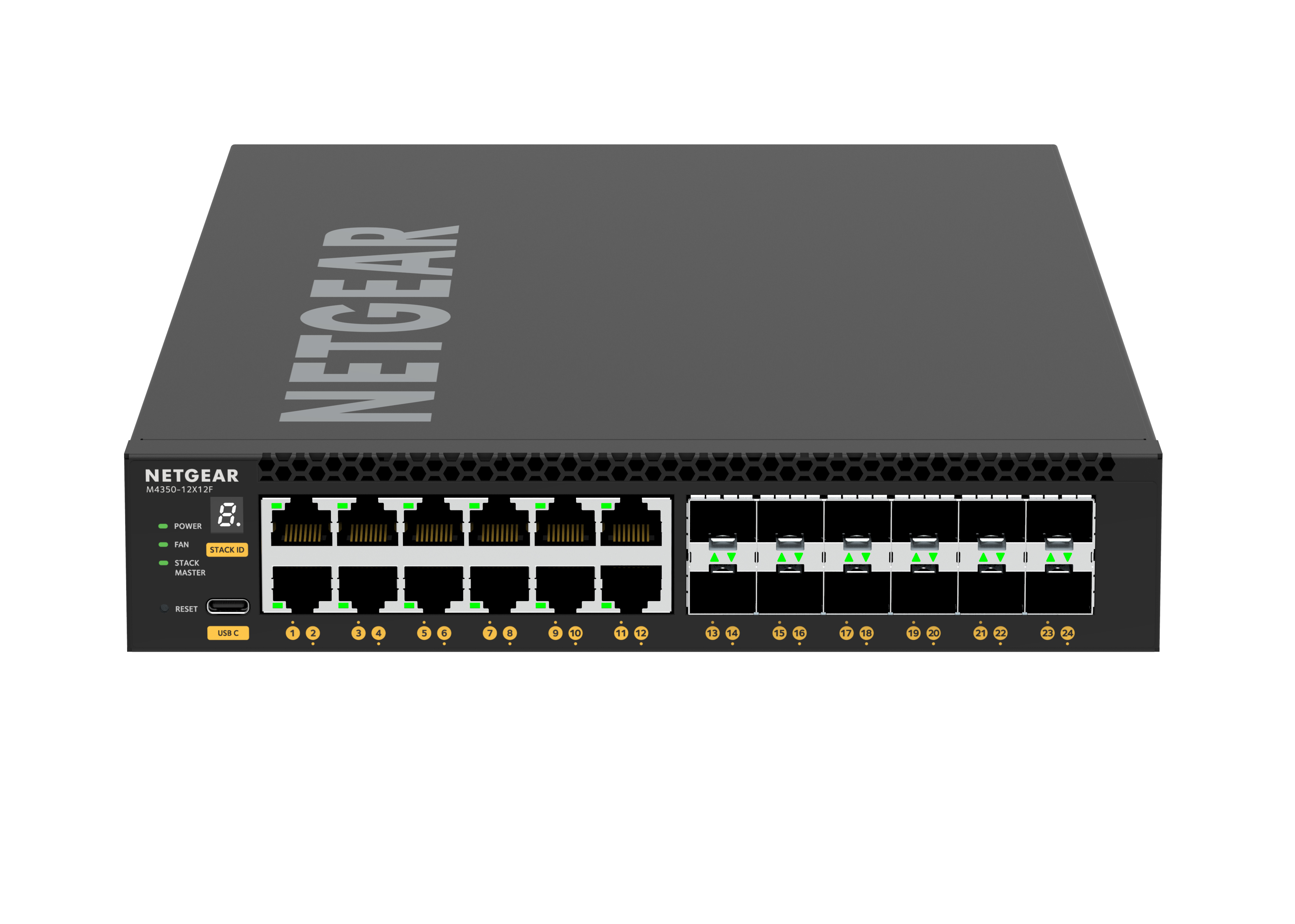 NETGEAR M4350-12X12F Géré L3 10G Ethernet (100/1000/10000) 1U Noir NETGEAR M4350-12X12F Géré L3 10G Ethernet (100/1000/10000) 1U Noir