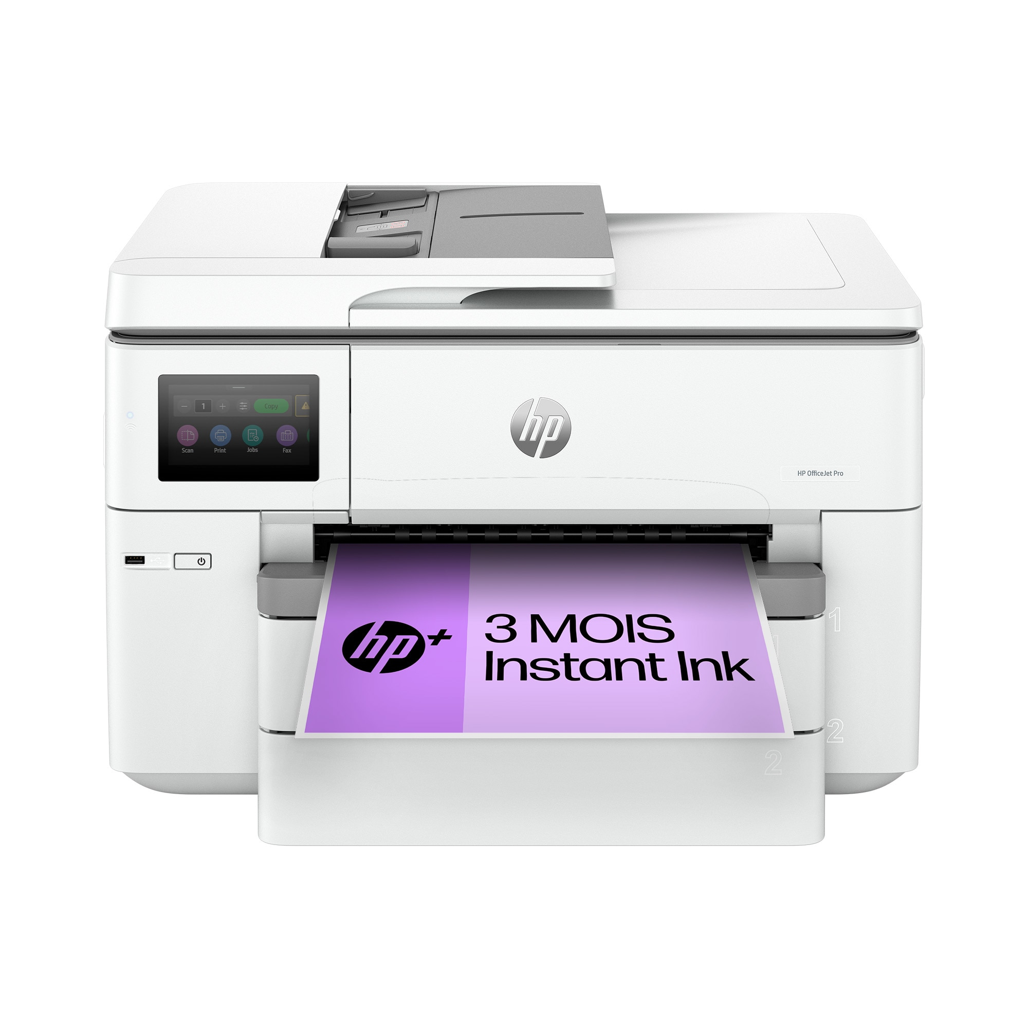 HP OfficeJet Pro Imprimante tout-en-un grand format HP 9730e, Couleur, Imprimante pour Petit bureau, Impression, copie, numérisation, HP+. Éligibilité HP Instant Ink. Sans fil. Impression recto-verso. Imprimer depuis un téléphone ou une tablette. Chargeur automatique de documents. Port avant pour lecteur Flash USB. Numérisation vers e-mail. Numérisation vers PDF. Écran tactile. Mode silencieux HP OfficeJet Pro Imprimante tout-en-un grand format HP 9730e, Couleur, Imprimante pour Petit bureau, Impression, copie, numérisation, HP+. Éligibilité HP Instant Ink. Sans fil. Impression recto-verso. Imprimer depuis un téléphone ou une tablette. Chargeur automatique de documents. Port avant pour lecteur Flash USB. Numérisation vers e-mail. Numérisation vers PDF. Écran tactile. Mode silencieux