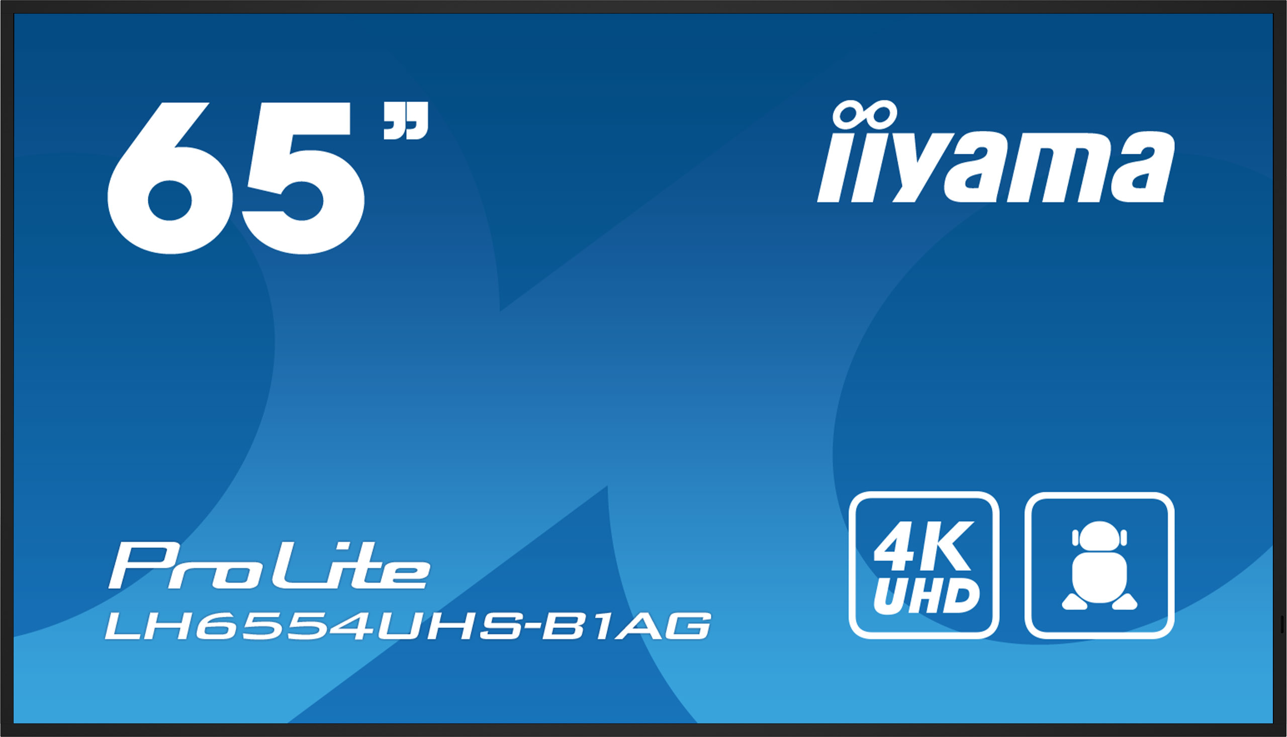 iiyama LH6554UHS-B1AG affichage de messages Panneau plat de signalisation numérique 165,1 cm (65") LCD Wifi 4K Ultra HD Noir Intégré dans le processeur Android 11 24/7