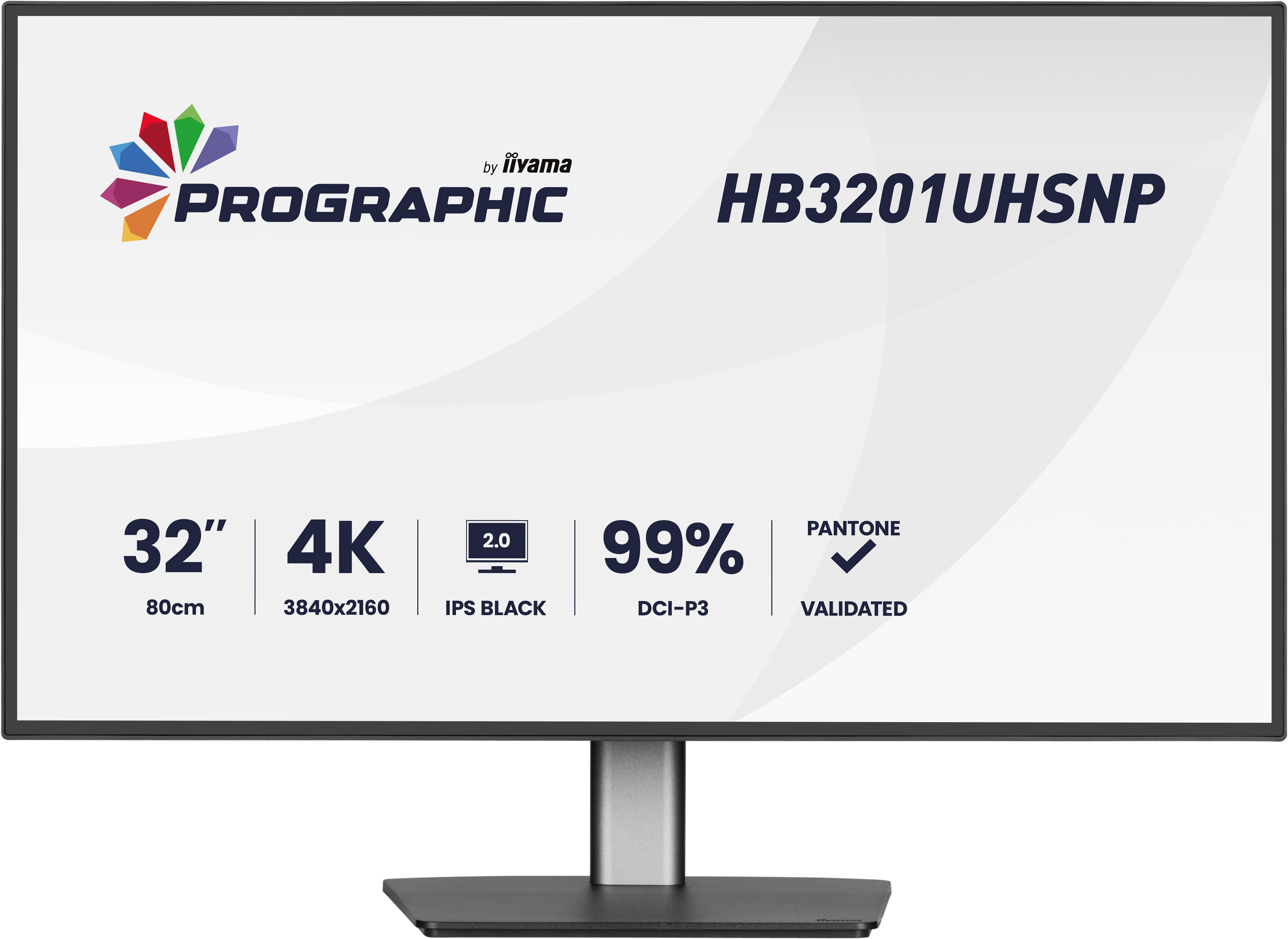 iiyama ProGraphic HB3201UHSNP-B1 écran plat de PC 80 cm (31.5") 3840 x 2160 pixels Noir
