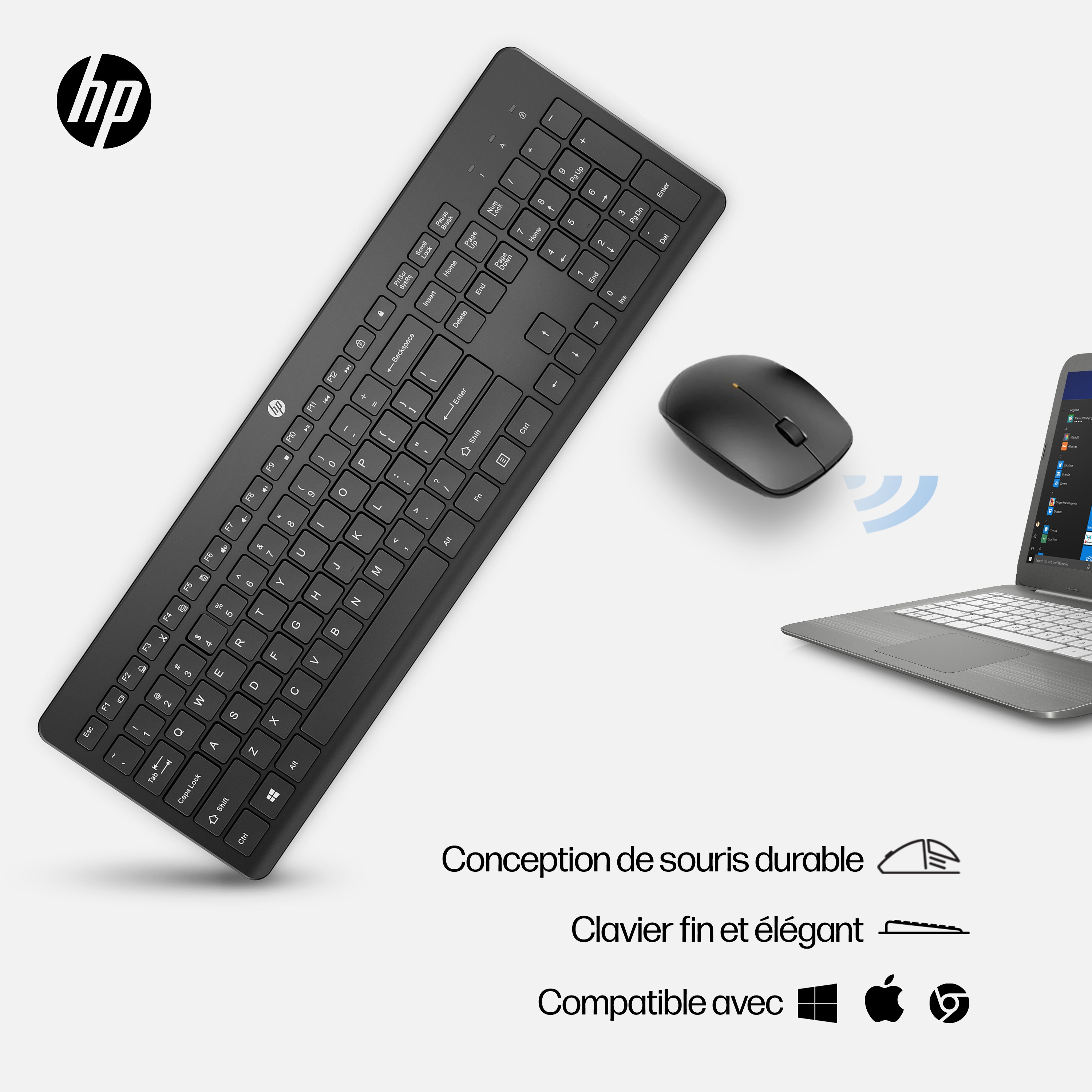 HP Ensemble clavier et souris sans fil 230 HP Ensemble clavier et souris sans fil 230