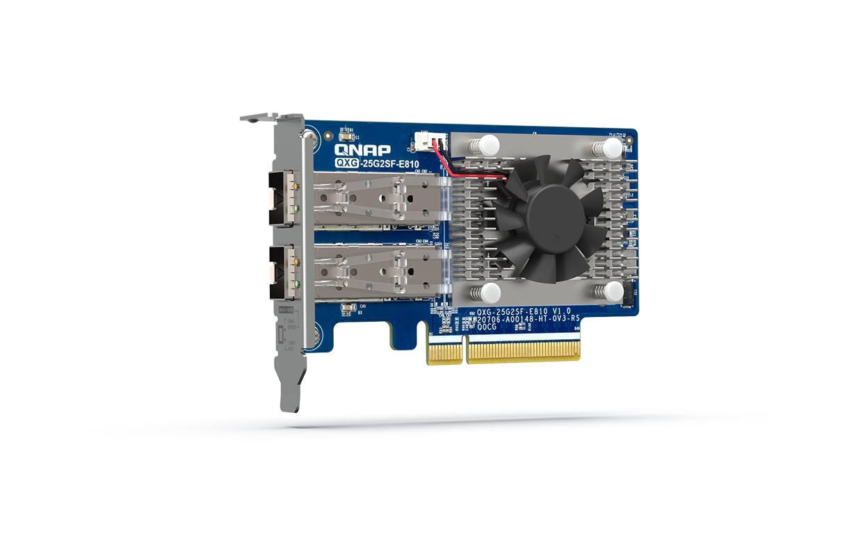 QNAP QXG-25G2SF-E810 carte réseau Interne Fibre 25000 Mbit/s QNAP QXG-25G2SF-E810 carte réseau Interne Fibre 25000 Mbit/s