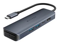 HYPER HD4003GL USB 3.2 Gen 1 (3.1 Gen 1) Type-C 10000 Mbit/s Bleu, Gris