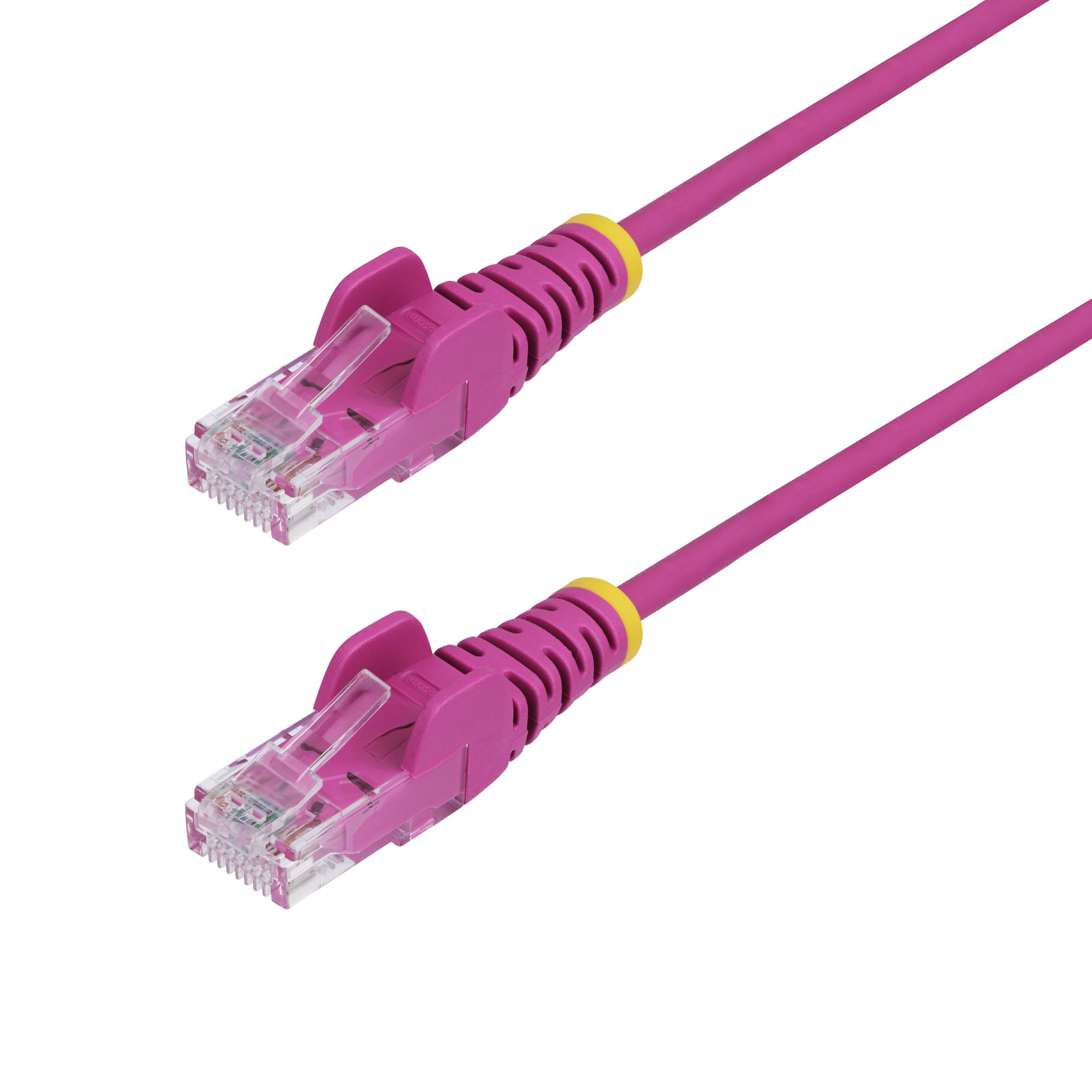 StarTech.com Câble Ethernet CAT6 Rose Fin de 10m, Sans Accroc, 100W PoE, UTP, LSZH, Fil de Cuivre Pur 28AWG, Cordon Patch Réseau RJ45 avec Serre-Câble, Contrôlé Fluke