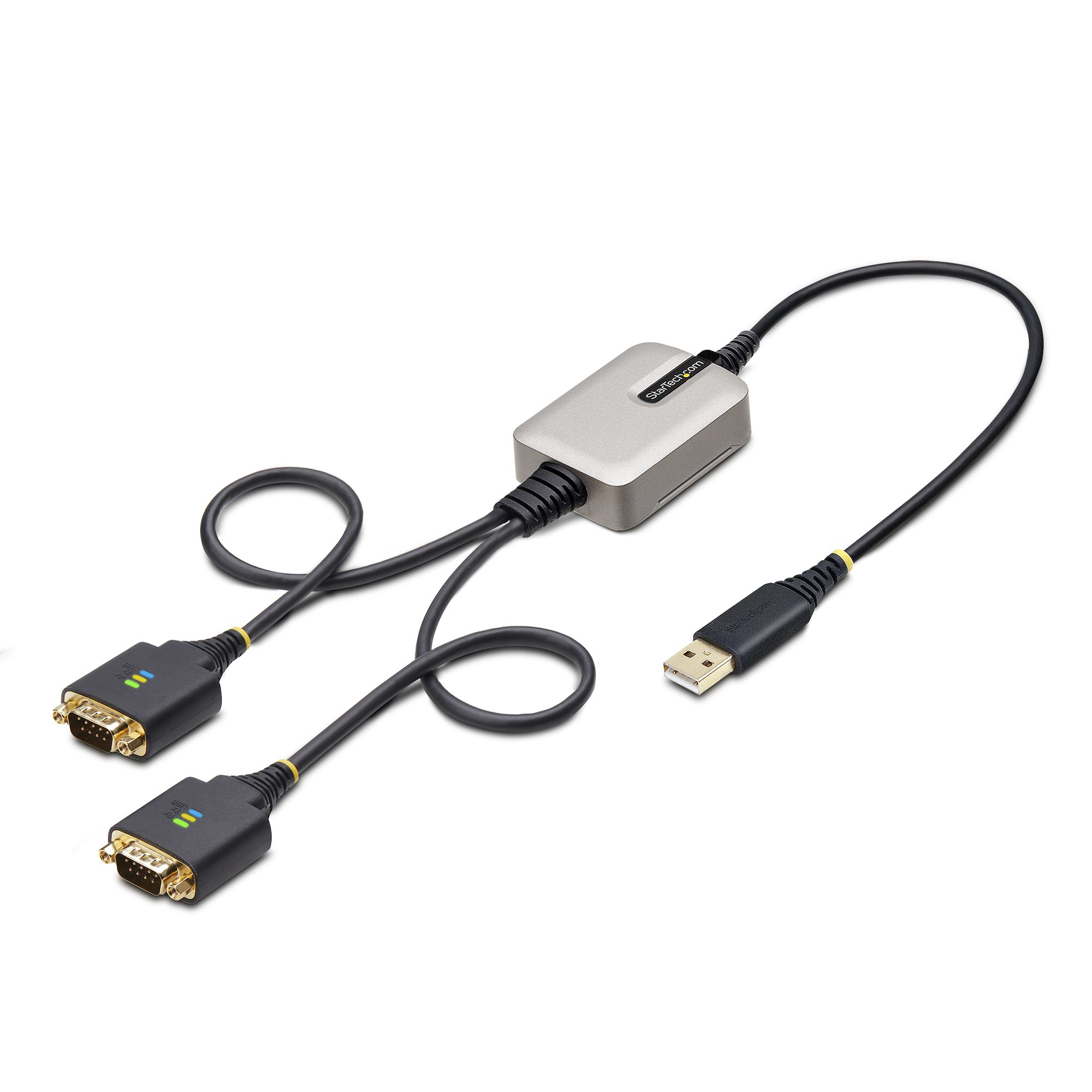 StarTech.com 2P1FFC-USB-SERIAL changeur de genre de câble USB-A 2 x DB-9 RS-232 Noir, Gris StarTech.com 2P1FFC-USB-SERIAL changeur de genre de câble USB-A 2 x DB-9 RS-232 Noir, Gris