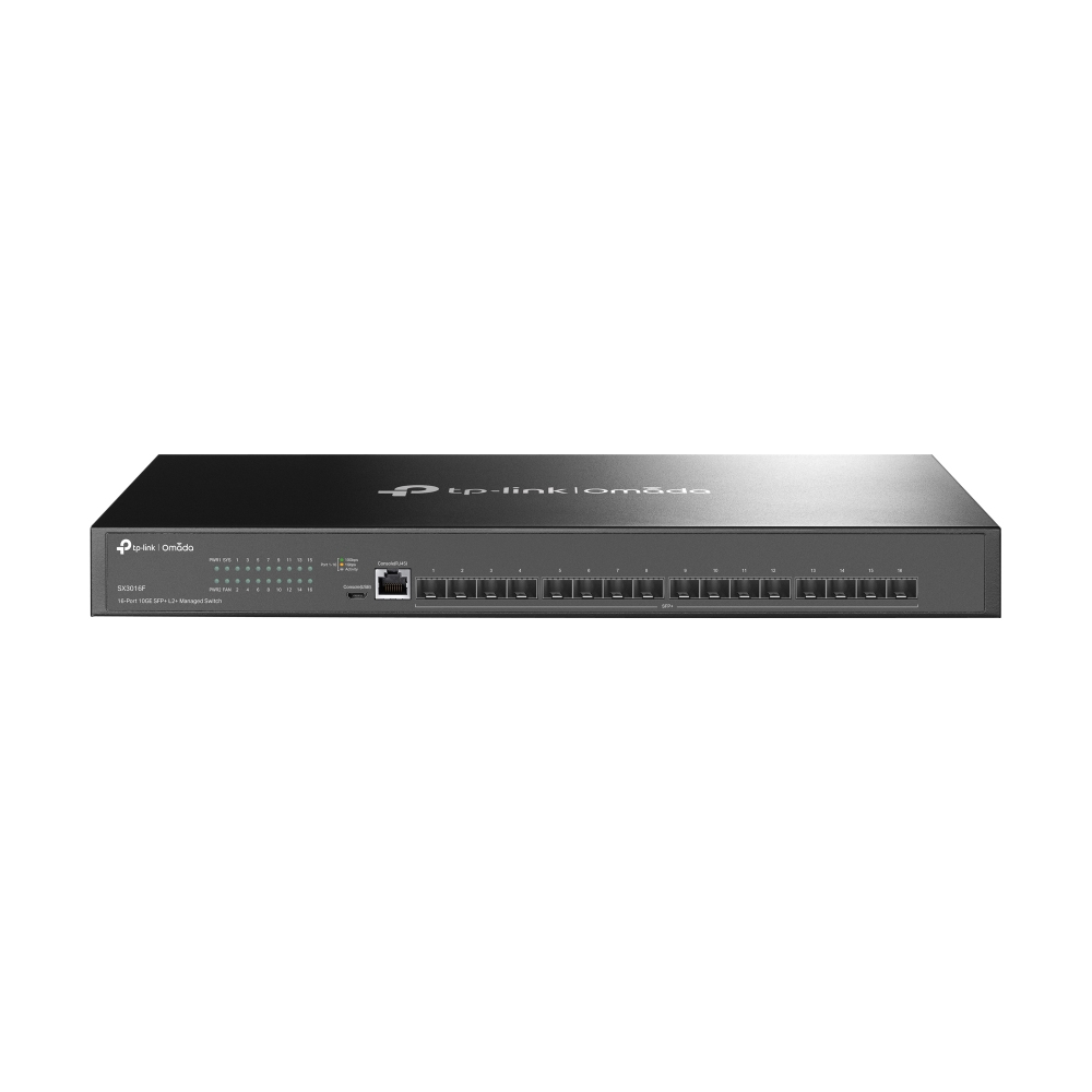 TP-Link Omada SX3016F commutateur réseau Géré L2+/L3 Noir TP-Link Omada SX3016F commutateur réseau Géré L2+/L3 Noir
