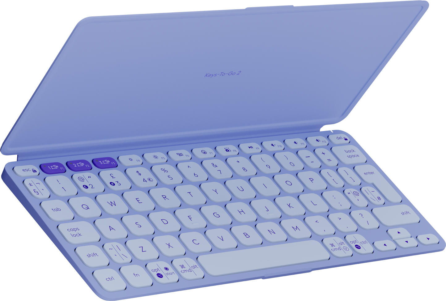 Logitech Keys-To-Go 2 clavier Universel Bluetooth QWERTY US International Lilas Logitech Keys-To-Go 2 clavier Universel Bluetooth QWERTY US International Lilas