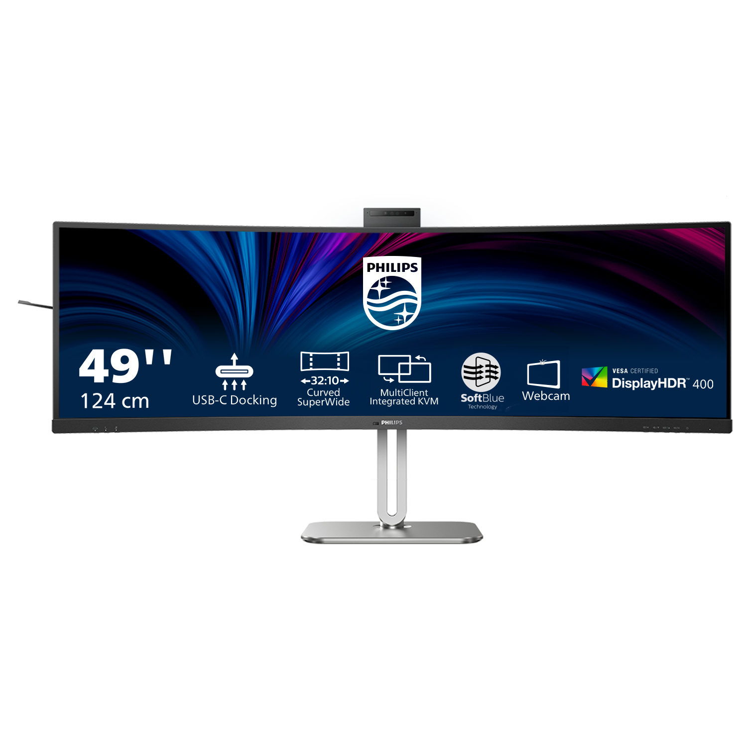 Philips 49B2U6900CH/00 écran plat de PC 124 cm (48.8") 5120 x 1440 pixels Dual QHD LCD Noir Philips 49B2U6900CH/00 écran plat de PC 124 cm (48.8") 5120 x 1440 pixels Dual QHD LCD Noir
