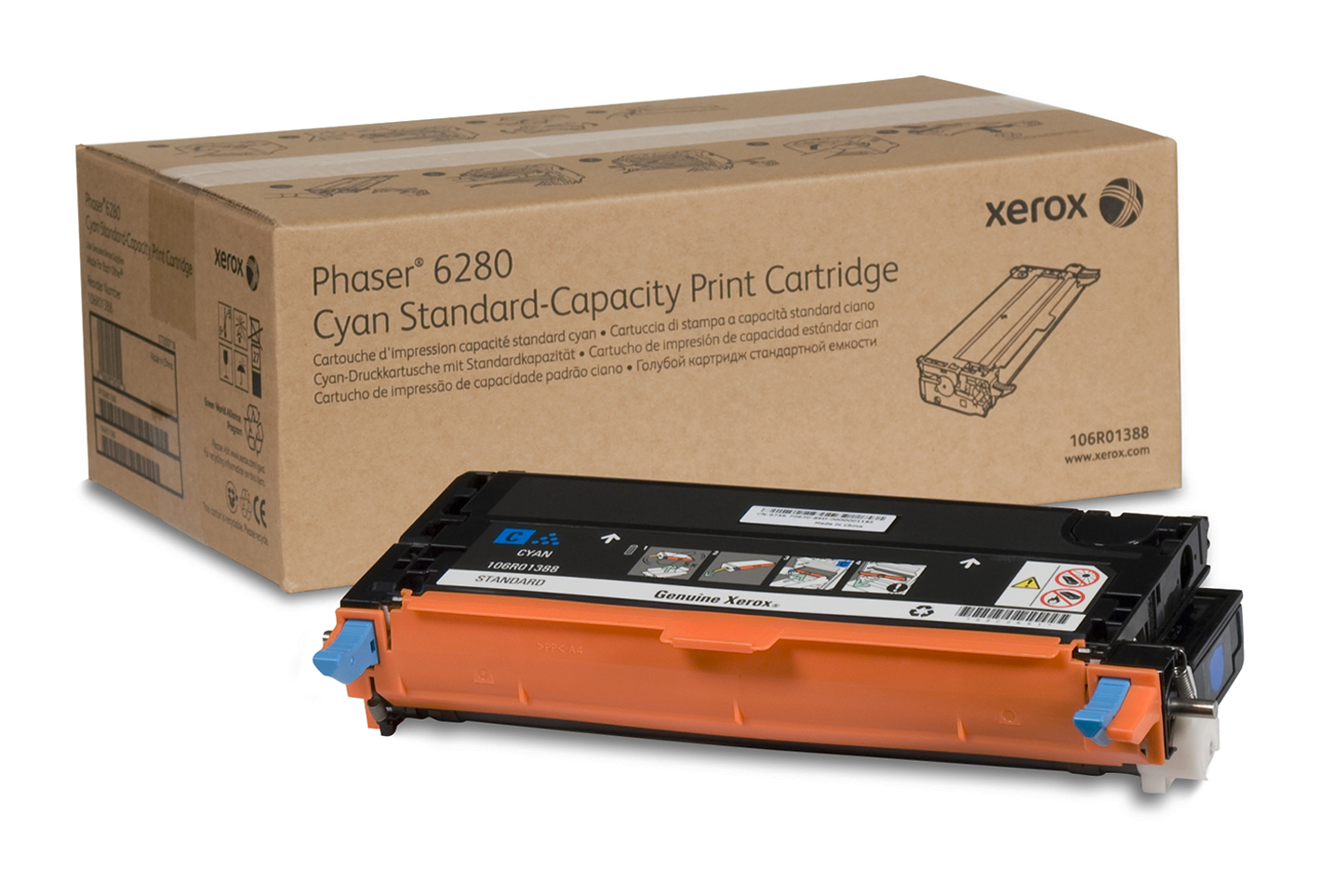 Xerox Cartouche de toner Cyan Phaser 6280 - 106R01388 Xerox Cartouche de toner Cyan Phaser 6280 - 106R01388
