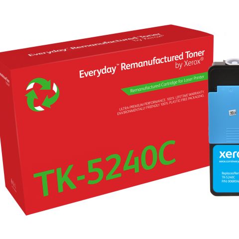 Remanufacturé Everyday Toner remanufacturé Cyan Everyday™ de Xerox compatible avec Kyocera TK-5240C, Capacité standard
