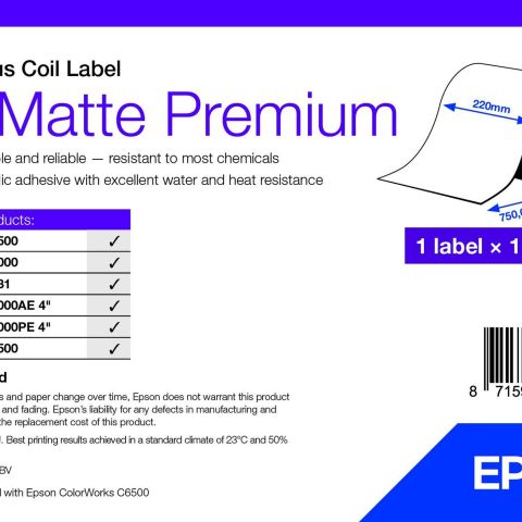 Epson 7113409 étiquette à imprimer Blanc Imprimante d'étiquette adhésive