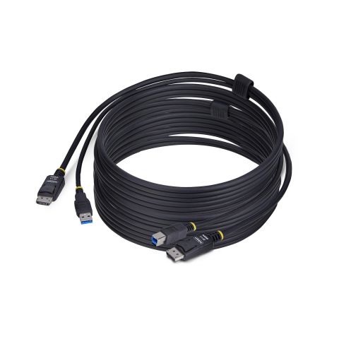 StarTech.com Câble KVM DisplayPort de 3m et USB 5Gbps, 4K 60Hz, Câble Combo DP 1.2 et USB pour Commutateurs/Switchs KVM
