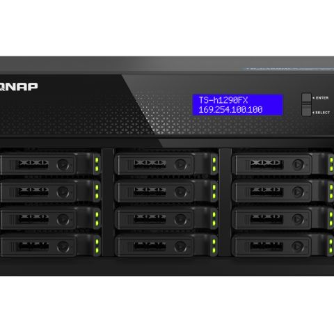 QNAP TS-h1290FX NAS Tower EPYC 7302P 256 Go DDR4 0 To QuTS hero Noir