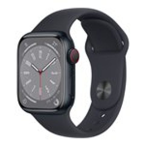 Apple Watch Series 8 OLED 41 mm 4G Noir GPS (satellite)