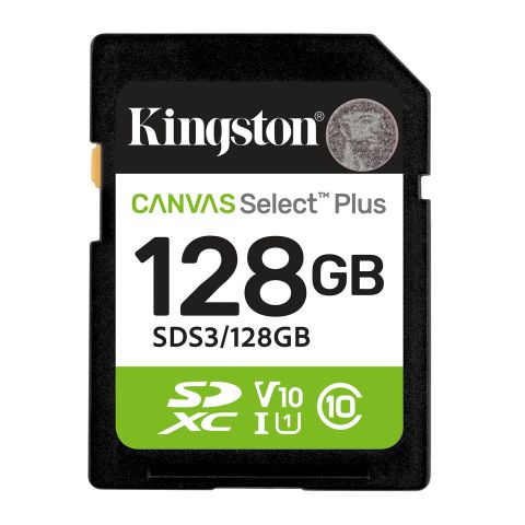 Kingston Technology 128 Go SDXC Canvas Select Plus Gen3 150 Mo/s C10 UHS-I U1 V10