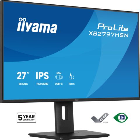 iiyama ProLite XB2797HSN-B1 écran plat de PC 68,6 cm (27") 1920 x 1080 pixels Full HD Noir