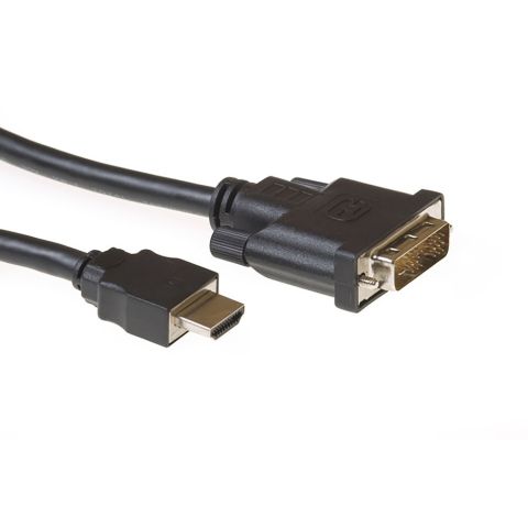 ACT AC7520 câble vidéo et adaptateur 2 m HDMI Type A (Standard) DVI-D Noir