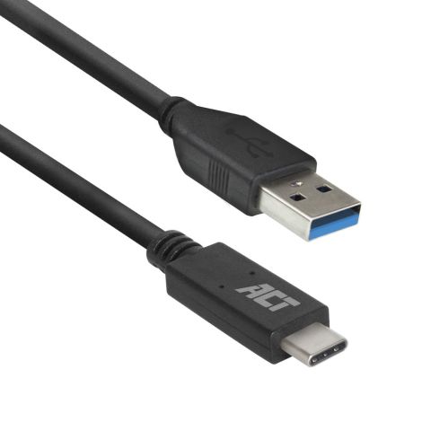 ACT AC7417 câble USB 2 m USB 3.2 Gen 1 (3.1 Gen 1) USB C USB A Noir