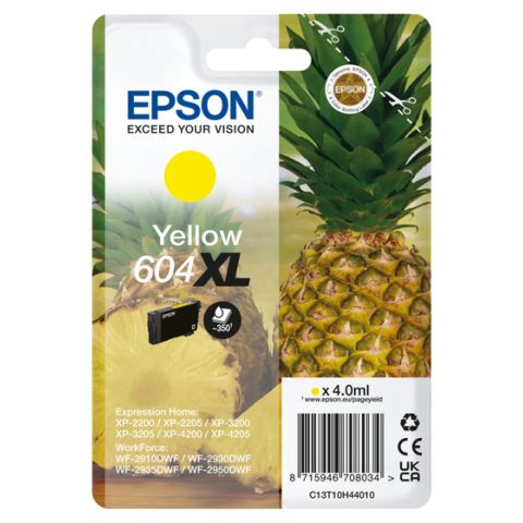 Epson 604XL cartouche d'encre 1 pièce(s) Original Rendement élevé (XL) Jaune