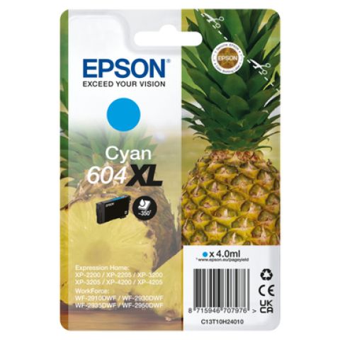 Epson 604XL cartouche d'encre 1 pièce(s) Compatible Rendement élevé (XL) Cyan