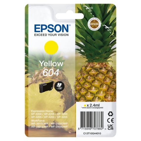 Epson 604 cartouche d'encre 1 pièce(s) Original Rendement standard Jaune