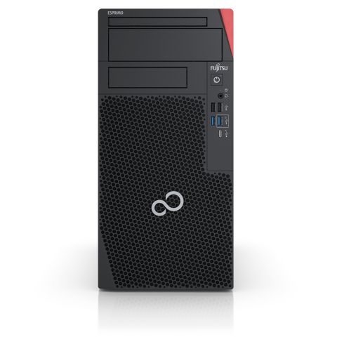 Fujitsu ESPRIMO P6012 i3-12100 Bureau Intel® Core™ i3 8 Go DDR4-SDRAM 256 Go SSD Windows 11 Pro PC Noir, Rouge