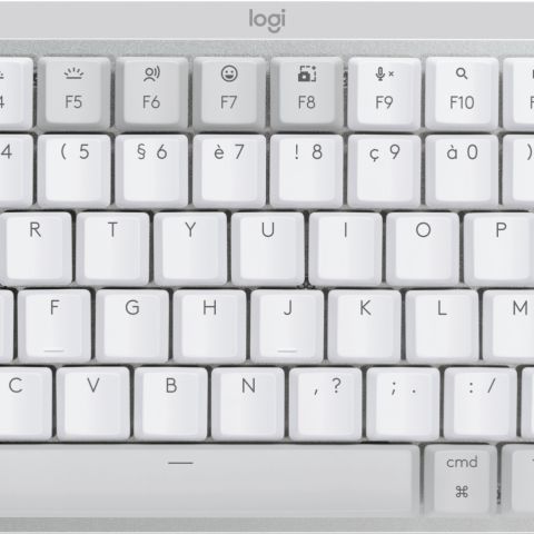 Logitech MX Mini Mechanical for Mac clavier Bluetooth AZERTY Français Gris, Blanc