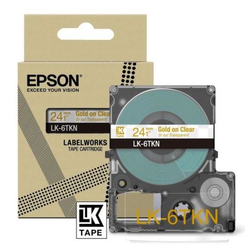Epson LK-6TKN Or, Transparent