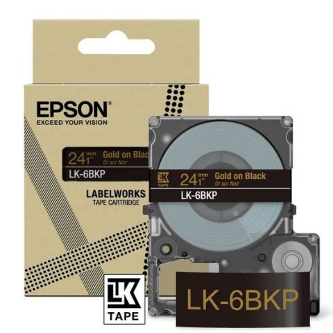 Epson LK-6BKP Noir, Or