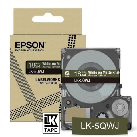 Epson LK-5QWJ Kaki, Blanc