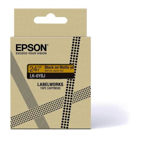 Epson C53S672076 ruban d'étiquette Noir sur jaune
