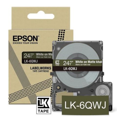 Epson LK-6QWJ Kaki, Blanc