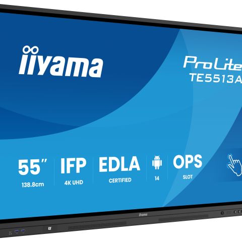 iiyama TE5513A-B2AG Écran d'affichage dynamique 138,7 cm (54.6") Wifi 4K Ultra HD Écran tactile Intégré dans le processeur Android