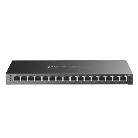 TP-Link TL-SG2016P commutateur réseau L2/L3/L4 Gigabit Ethernet (10/100/1000) Connexion Ethernet, supportant l'alimentation via ce port (PoE) Noir