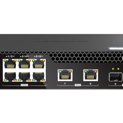 QNAP QSW-M2106R-2S2T commutateur réseau Géré L2 10G Ethernet (100/1000/10000) 1U Noir