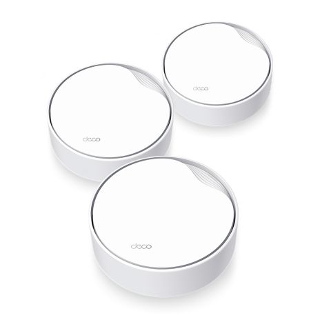 TP-Link DECOX50POE3PACK système Wi-Fi maillé Bi-bande (2,4 GHz / 5 GHz) Wi-Fi 6 (802.11ax) Blanc 3 Interne