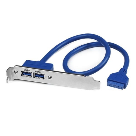 2 Port USB 3 A Female Slot Plate Adapter