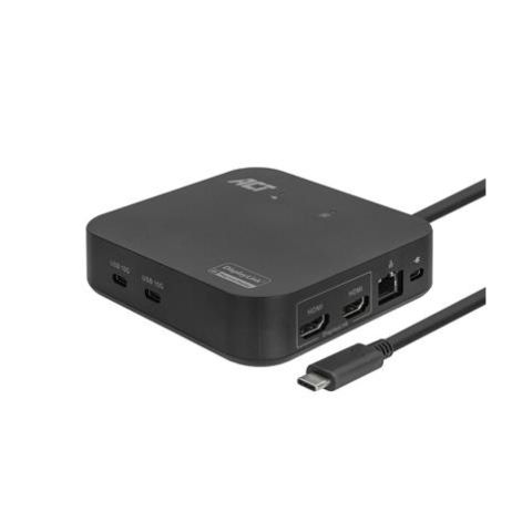 ACT AC7150 station d'accueil Avec fil USB 3.2 Gen 2 (3.1 Gen 2) Type-C Noir