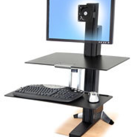 Ergotron WorkFit-S Single HD Workstation with Worksurface Standing Desk
