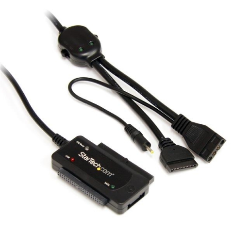 StarTech.com Câble adaptateur / Convertisseur USB 2.0 vers disque dur SATA / IDE de 2,5 / 3,5 pouces - Noir